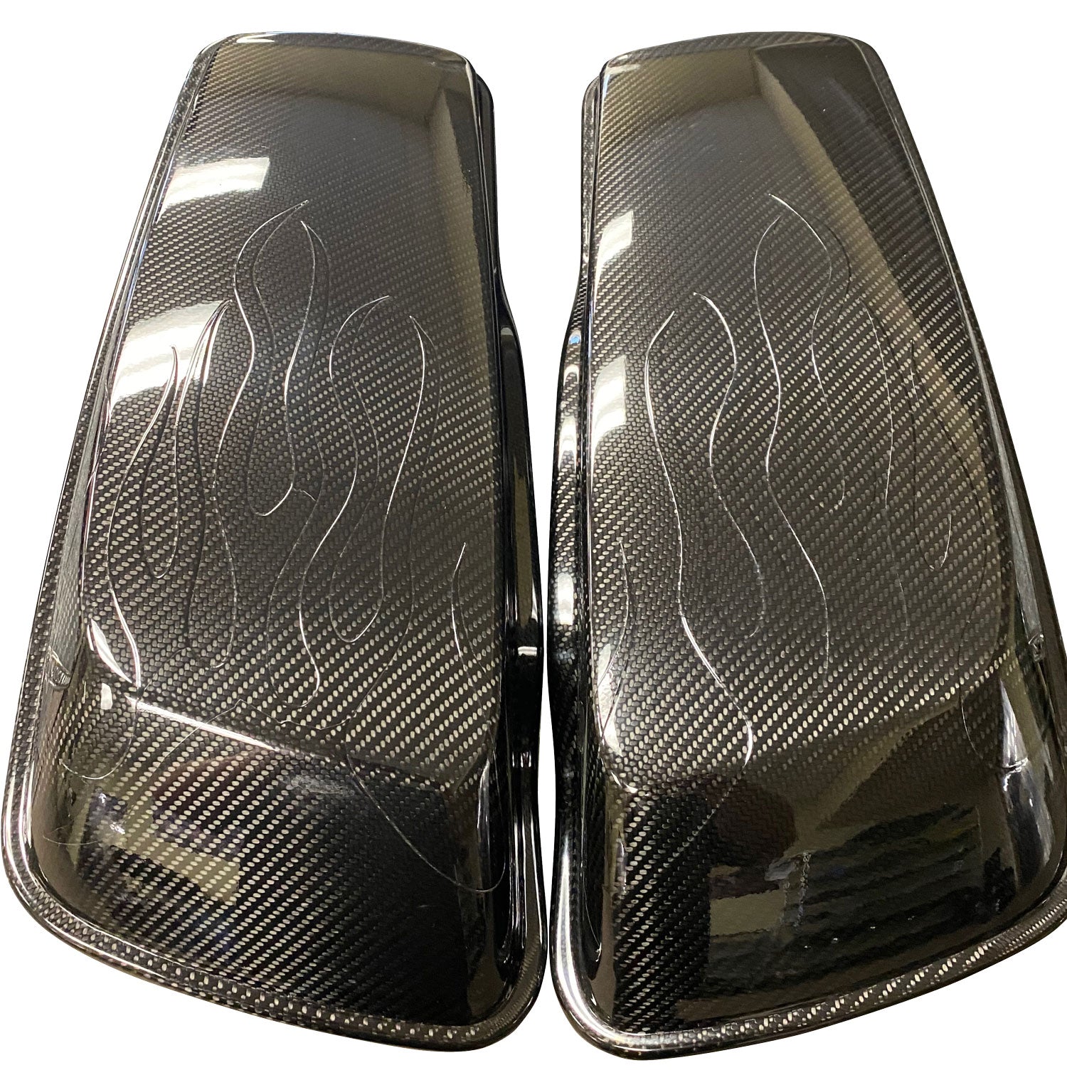 2009-2023 Touring Models Flame Saddle Bag Lids