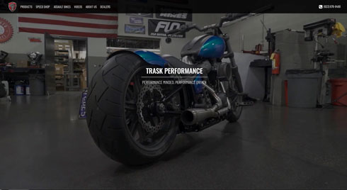 Trask Performance home page screen capture